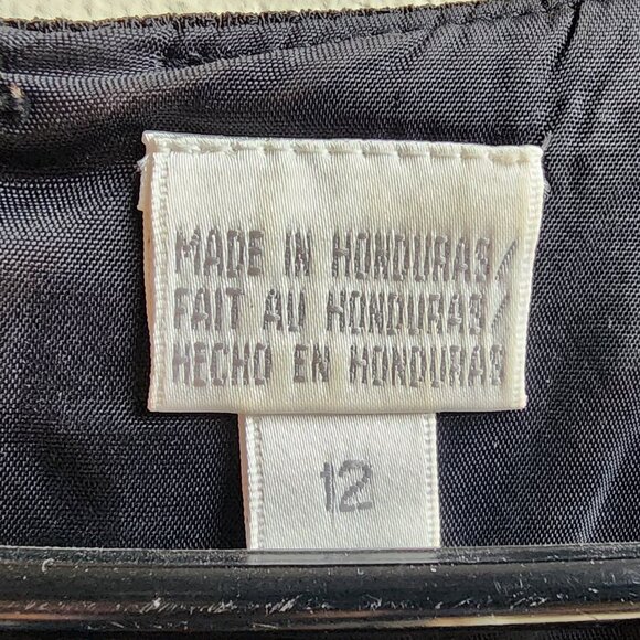 Liz Claiborne Black Square Neck Short Sleeve Sheath Dress Size 12 - Picture 10 of 15